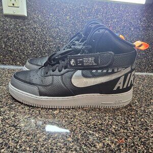 Nike Air Force 1 High Under Construction Black Leather CQ0449-001 Mens Size 9.5
